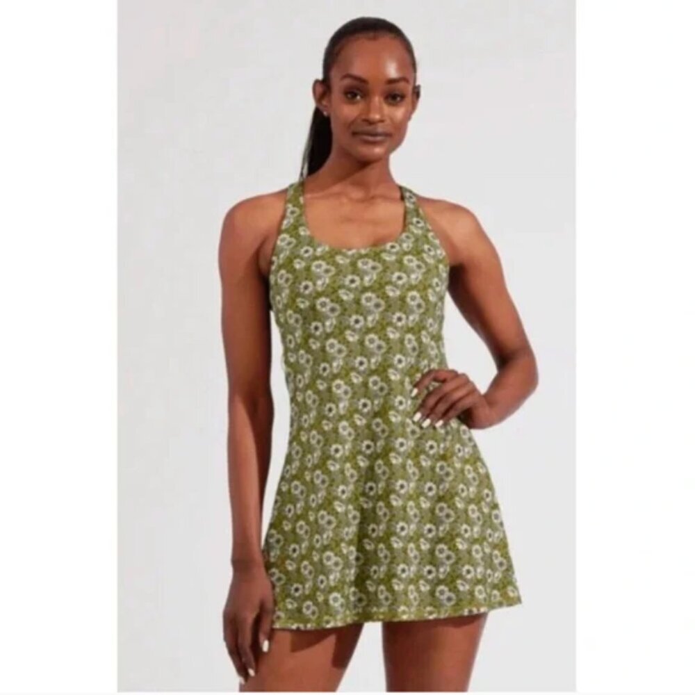 Buffbunny Collection Dazed Mesh Skort Dress Green Floral XL